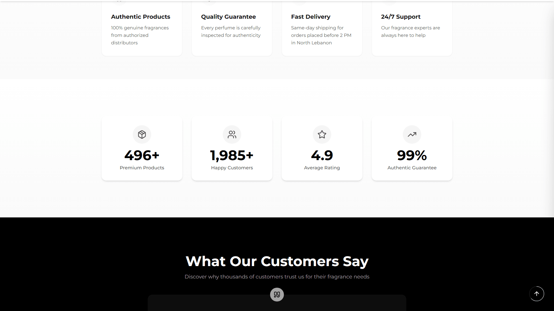 AI scent quiz interface