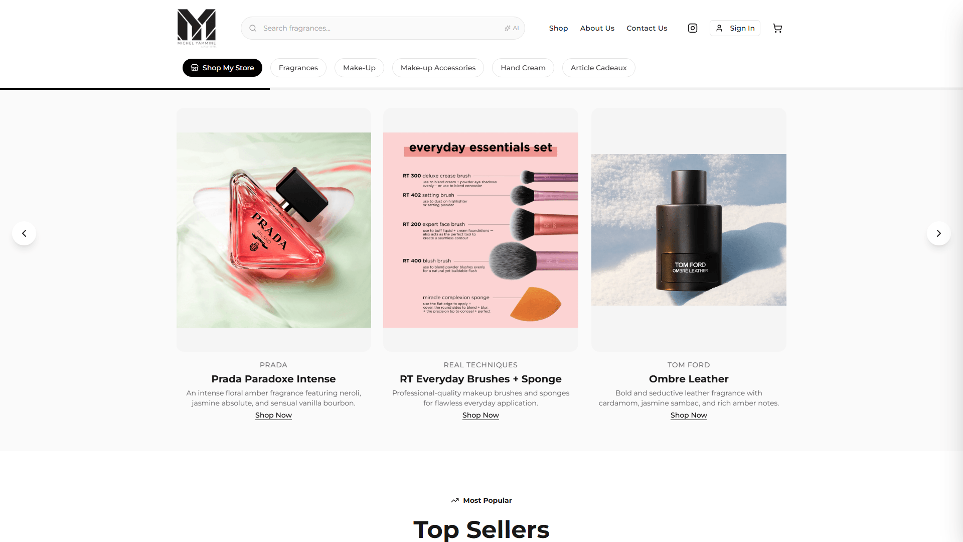 Michel Yammine Perfumerie E-Commerce